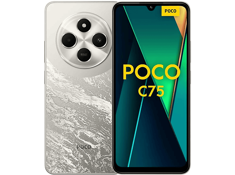 Móvil | POCO POCO C75, Oro, 128 GB, 6 GB RAM, 6,88 