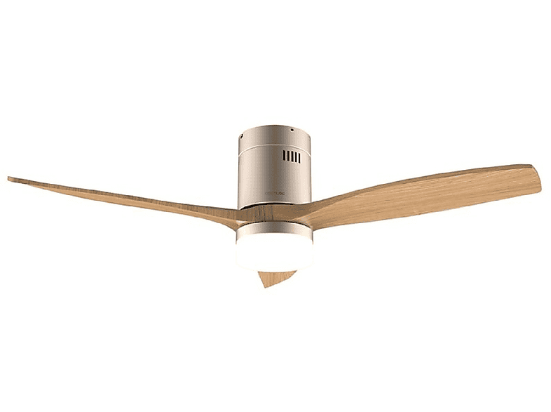 Ventilador de techo | CECOTEC EnergySilence Aero 5600 Aqua GoldWhiteWood Connected, 40 W, 6 velocidades, Brown 