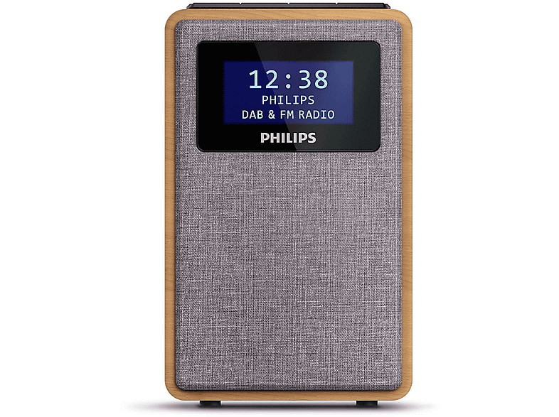 Radio portátil | RADIO RELOJ DESPERTADOR DAB+/FM PHILIPS PHILIPS, Gris, Madera 