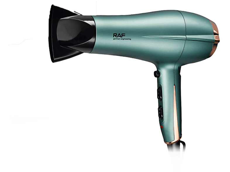 Secador de pelo | BYTELIKE Secador de Pelo 2200W Viento Frío y Caliente Secador de Pelo de Alta Potencia, 2200 W, 2 niveles temperatura, verde