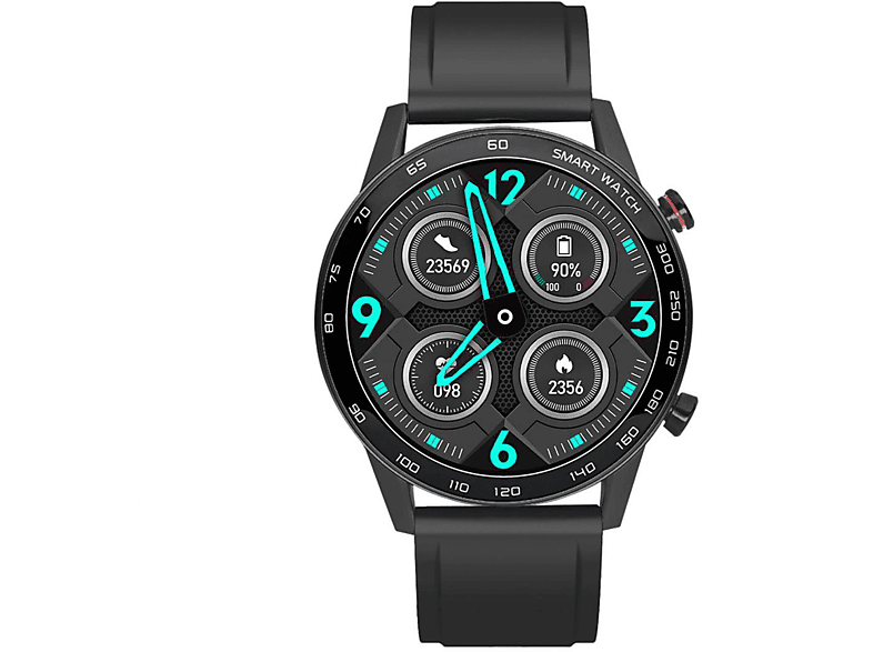 Smartwatch | WATCHMARK WDT95 Negro, Metal/plástico, Negro 