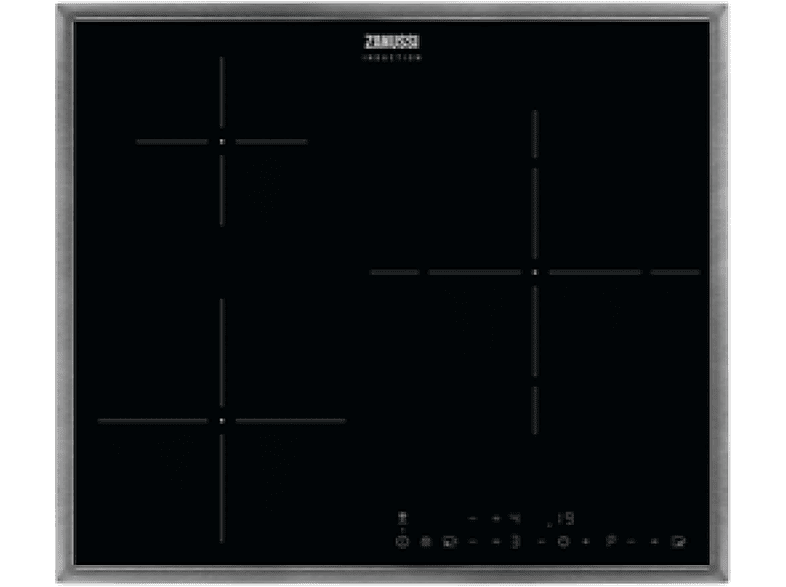 Placa de vitrocerámica | ZANUSSI ZITN633X, 3 zona(s) zonas, 576 mm, Negro 