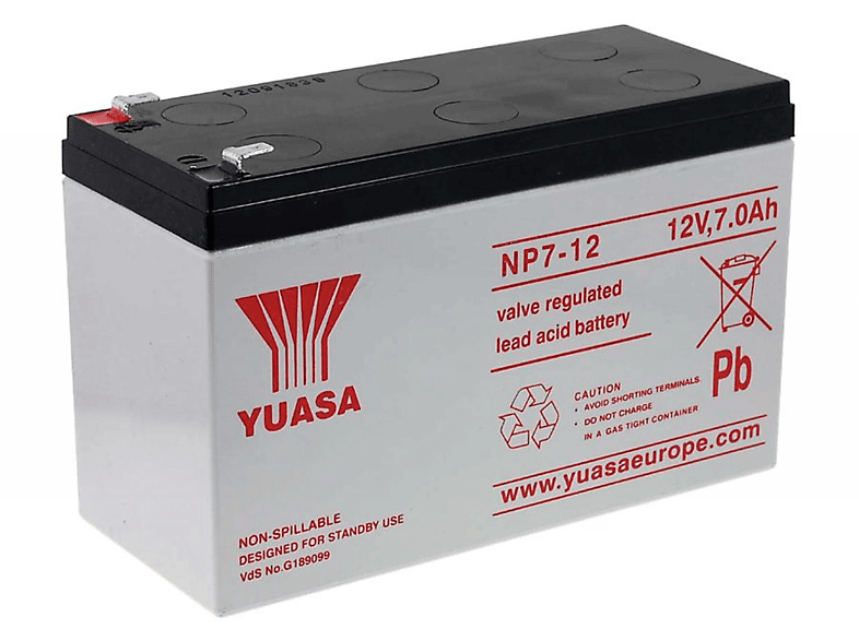 Baterías de Plomo | YUASA YUASA Recambio de Batería para SAI Equipos de limpieza 12V 7Ah 