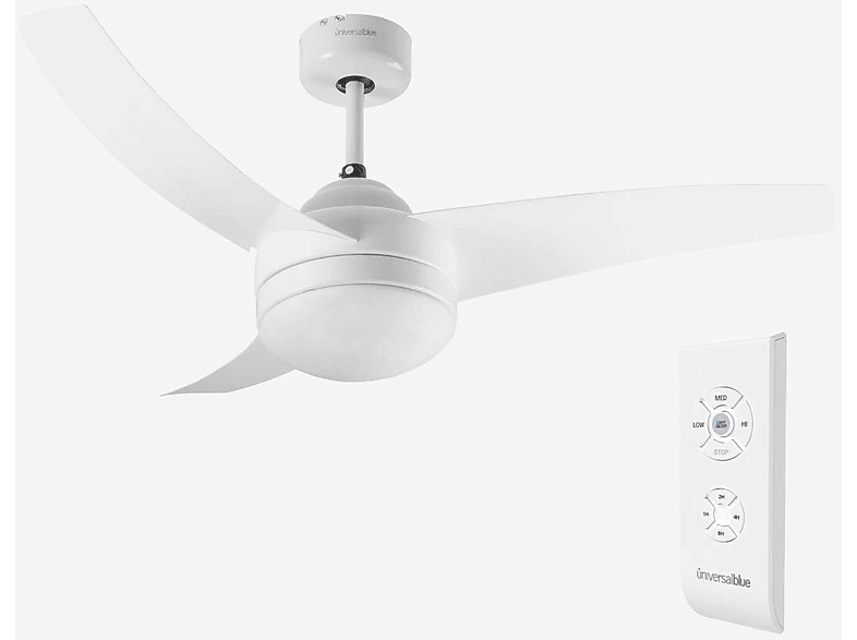 Ventilador de techo | UNIVERSALBLUE MISTRAL, 3 velocidades, Blanco 