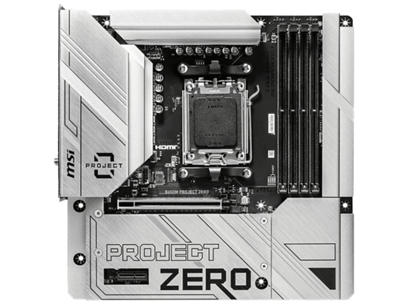 Placa base | MSI B650M PROJECT ZERO placa base AMD B650 Zócalo AM5 micro ATX MSI, micro ATX, AMD B650, Sockel AM5, Not available 