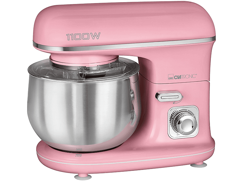 Robot de cocina | CLATRONIC KM 3711, 1100 W, 5 l, Rosa 