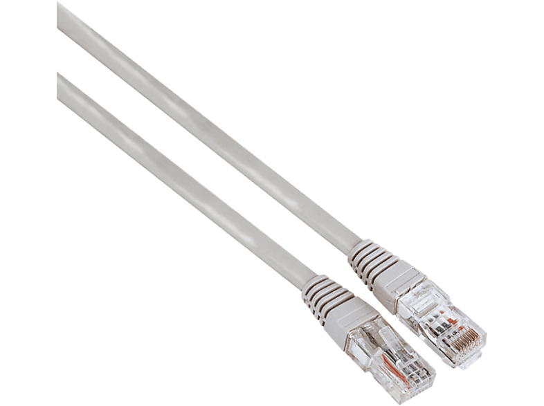 Cable de red | Hama 00200909, 1.5 m, 1 GBit/s, U/UTP, CAT 5e, Enchufe RJ45, Gris