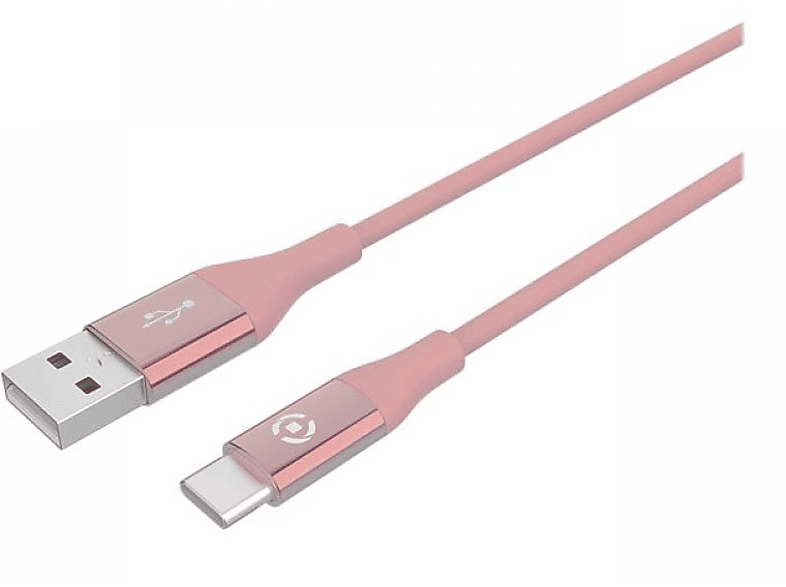 Cable USB | Celly USBTYPECCOLORPK, 1 metro, USB Tipo C, Rosa