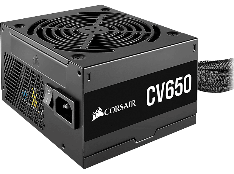 Fuente de alimentación | Corsair CV650, 650 W, ATX, Certificación 80 PLUS Bronze, 120 mm, Negro