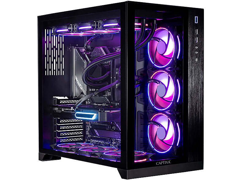 PC gaming | CAPTIVA Highend Gaming R81-931, AMD Ryzen 9 5900X, 12 Núcleos, 32 GB RAM, 1 TB SSD, GeForce RTX™ 4070 Super™, FreeDOS (Sin sistema operativo), Negro 