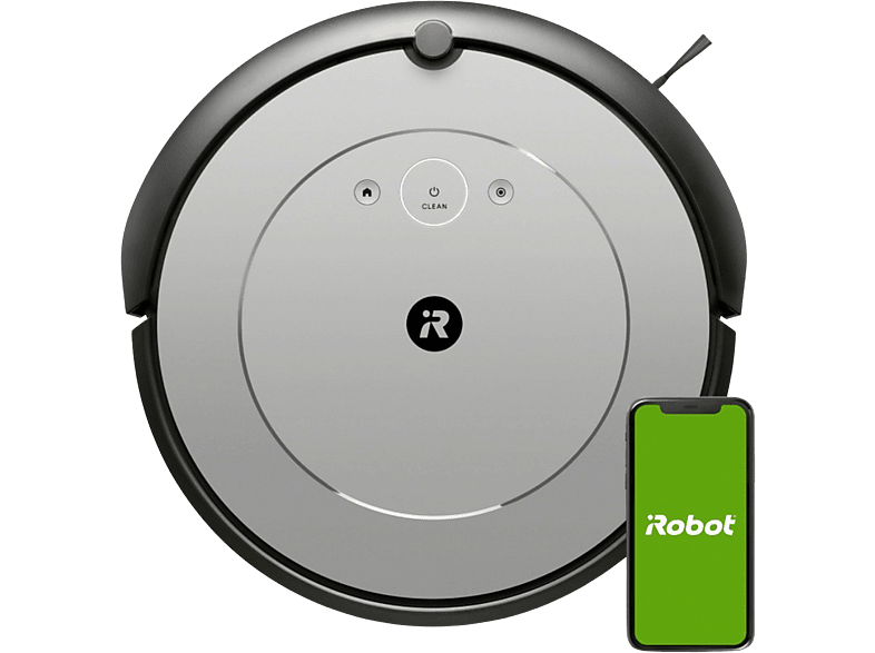 Robot aspirador | iRobot Roomba i1156, Tecnología Dirt Detect, Autonomía 75 min, Asistente de voz, WiFi, Gris