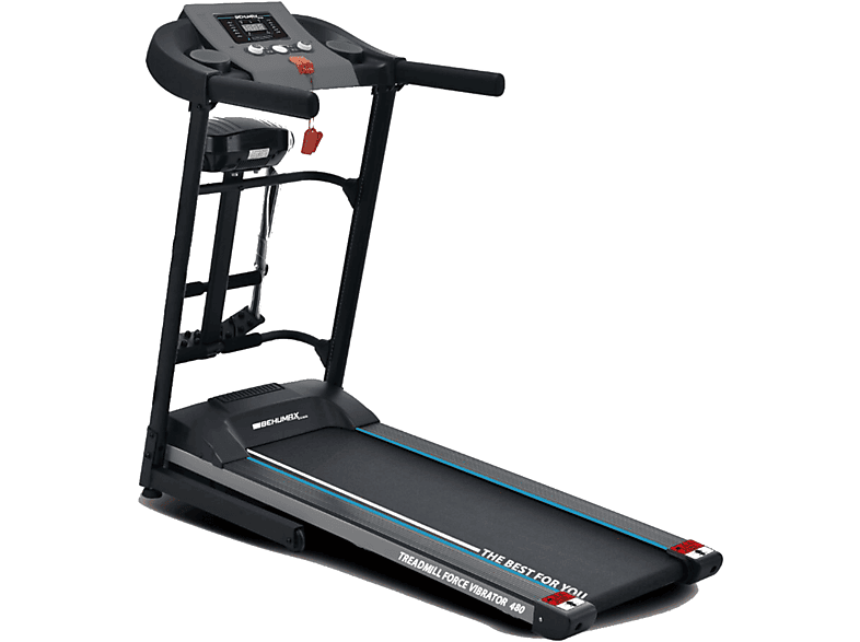 Cinta de correr | BEHUMAX Treadmill Force Vibrator 480 Behumax, inclinación manual, monitor LED, velocidad hasta 12km/h, Negro