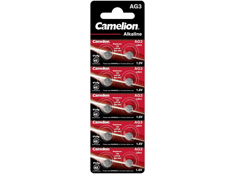 Pilas botón y especiales | CAMELION Camelion Pila de botón AG3 Blister 10uds. 