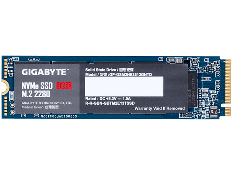 Disco duro interno 512 GB | GIGABYTE GP-GSM2NE3512GNTD, Interno, 300