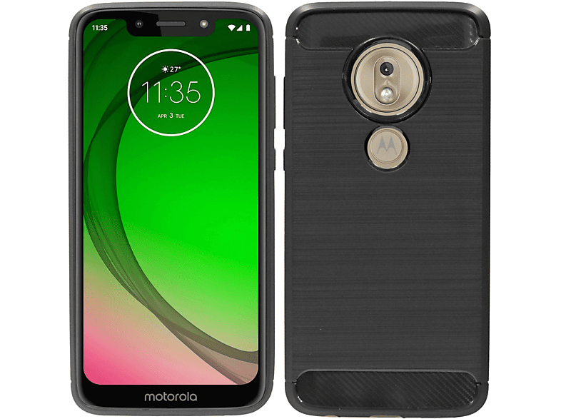 Funda para móvil | COFI Moto G7 Play, Compatible con Motorola Moto G7 Play, Negro 