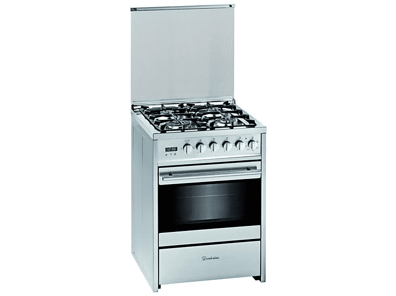 Cocina | Meireles G610X 4 fuegos, Encimera y horno de Gas butano, Inox, Display