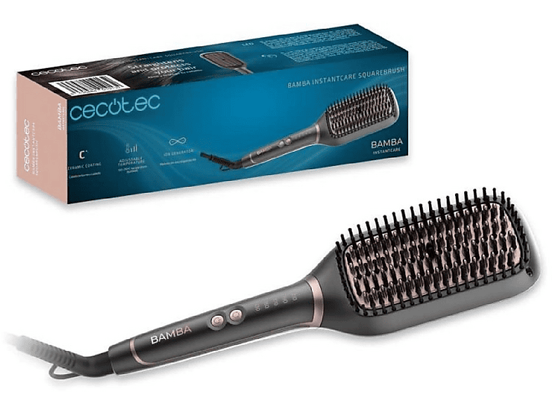 Cepillo de aire caliente | InstantCare SquareBrush CECOTEC, Multicolor 