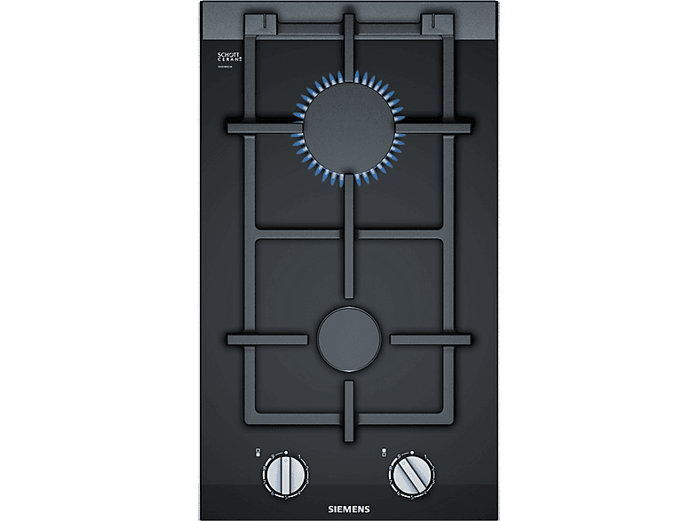 Placa de vitrocerámica | SIEMENS SIEER3A6BB70, 2 zonas, Gas Natural, 302 mm, Inox