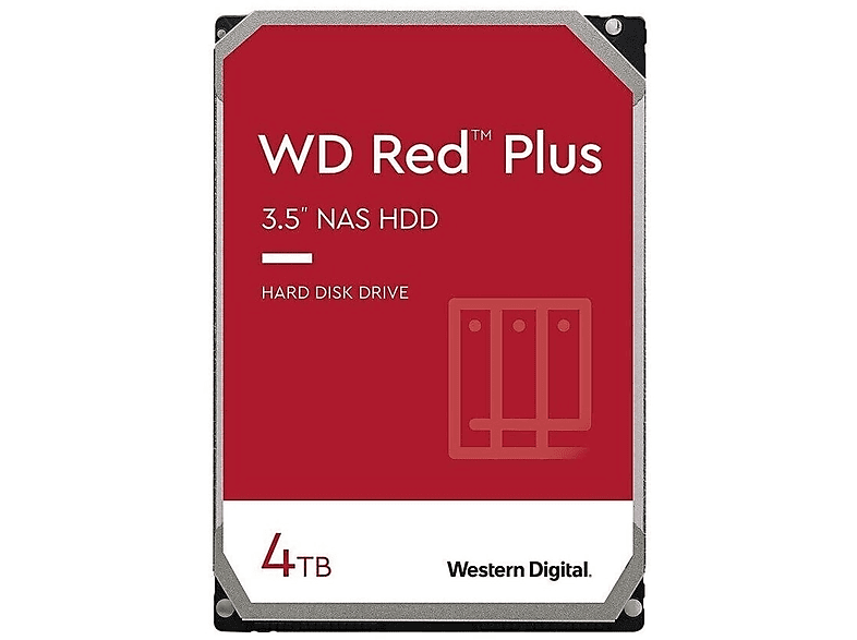 Disco duro interno 4000 GB | WESTERN DIGITAL WD Red Plus, Interno 