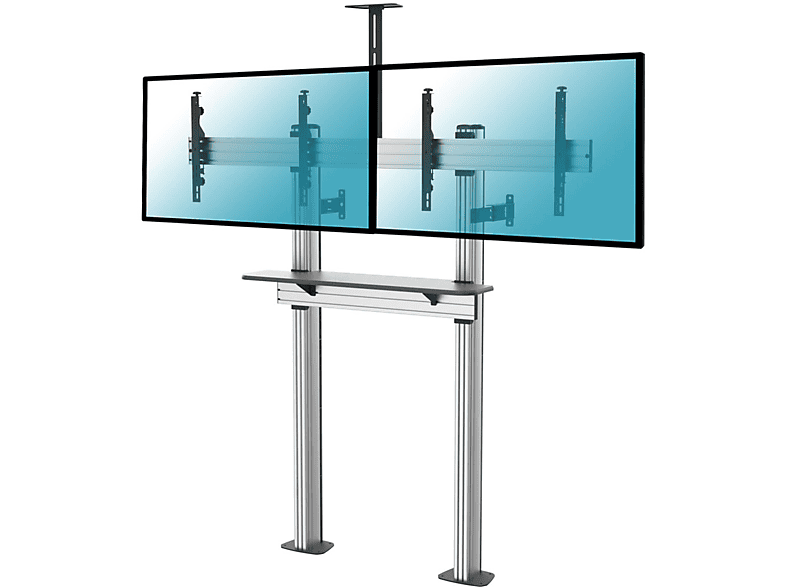 Soporte monitor | KIMEX 031-2200K3 Soporte de videoconferencia para 2 pantallas 45