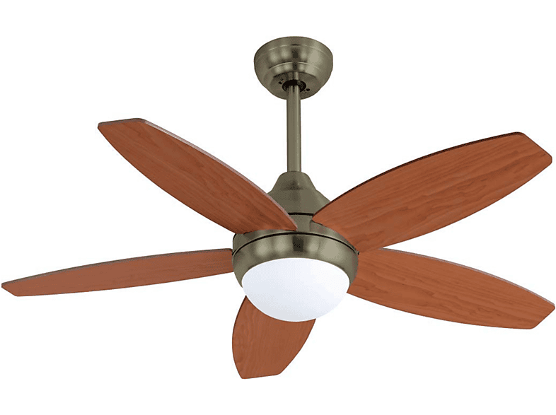 Ventilador de techo CON LUZ | BASTILIPO Bastilipo - Bali Cuero LED - Ventilador de techo LED con mando a distancia y palas reversibles, 300 W, 3 velocidades, Brown 