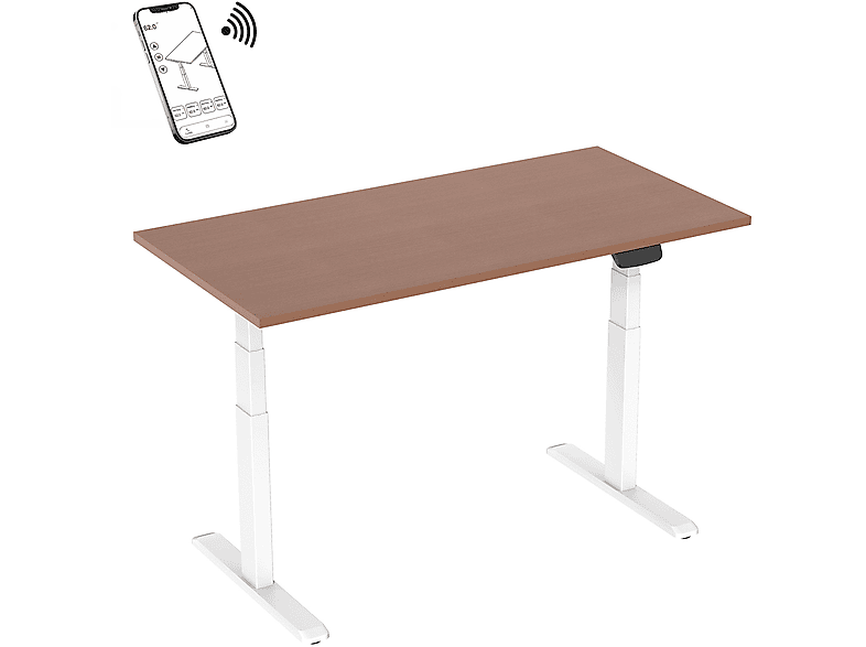 Mesa ergonómica | 150-2312K3W Escritorio motorizado 120x75cm