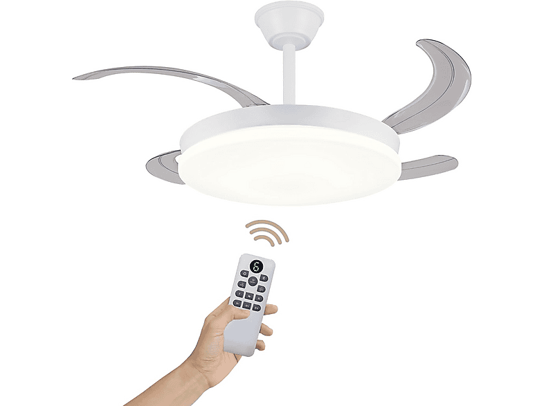 Ventilador de techo | LUMIKING Retráctil con Luz LED - 3 Tonos de Luz