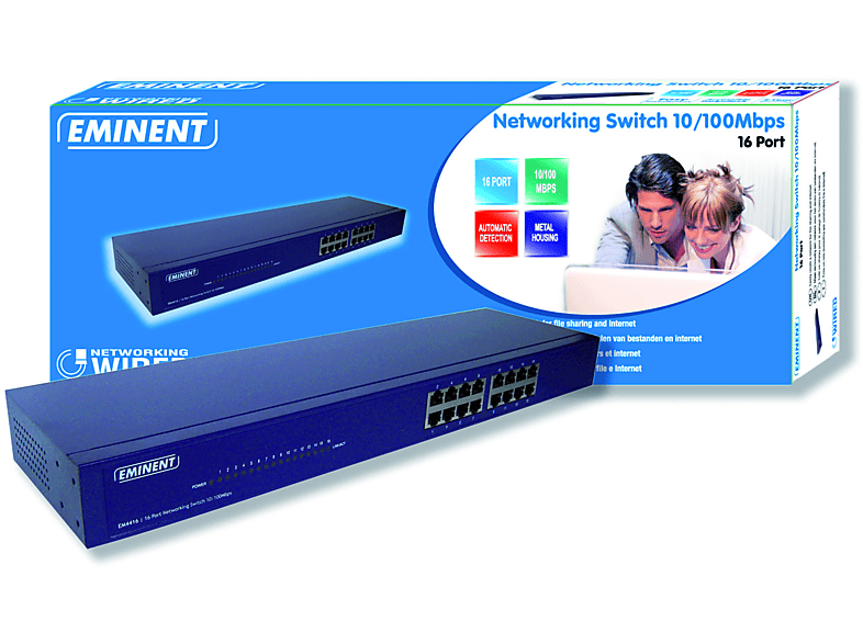 Eminent EM4416 16 Port Networking Switch 10/100Mbps