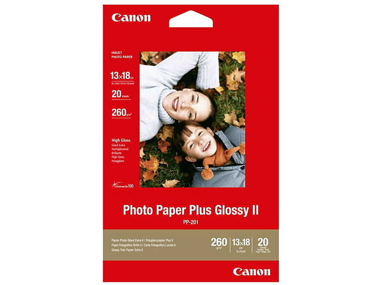 Canon Photo Paper Plus II PP-201 | Papel de fotografía satinado - 130 x 180 mm