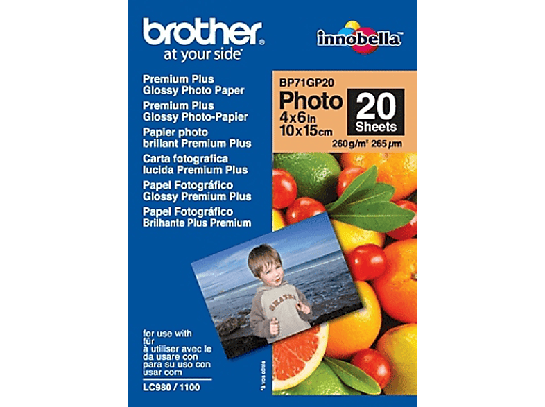 Brother BP71GP20 Premium Glossy Photo Paper