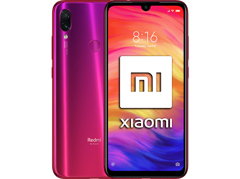 Móvil | Xiaomi Note 7, Rojo, 64 GB, 4 GB RAM, 6.3