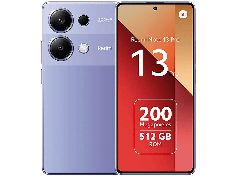 Móvil | XIAOMI Redmi Note 13 Pro, Púrpura, 512 GB, 12 GB RAM, 6,67 