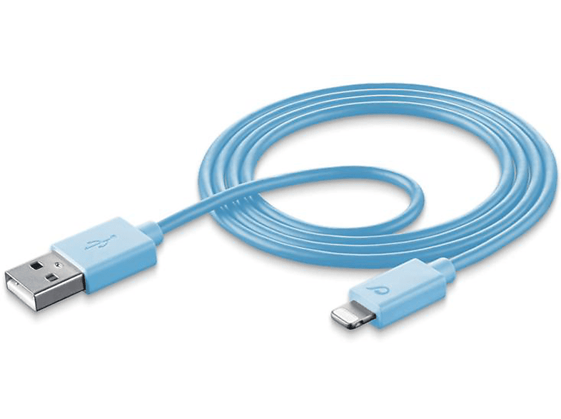 Cable USB a Lightning | CellularLine USBDATAMFISMARTB, 1m, USB A Lightning, Azul