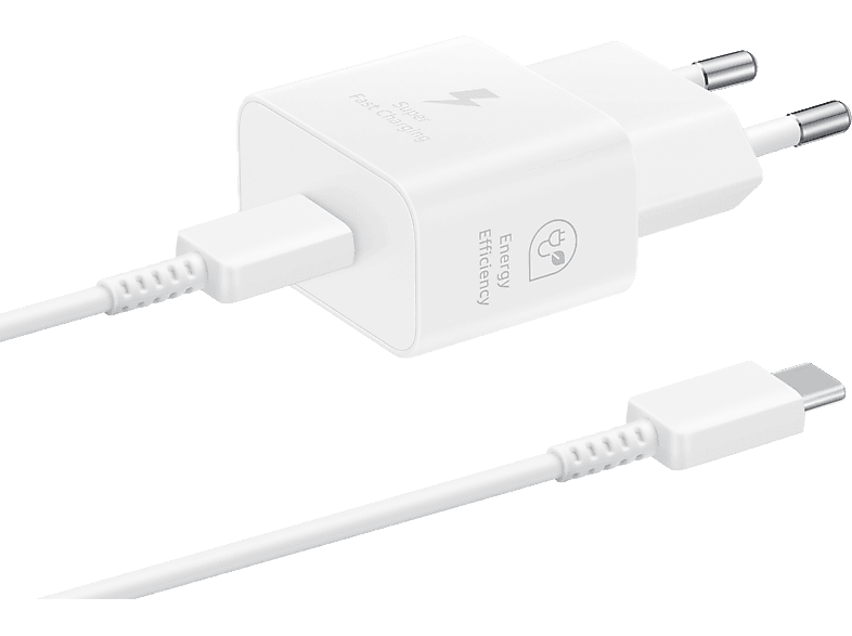 Cargador | Samsung EP-T2510XWEGEU, 25 W, Super Fast Charging, Con Cable, 1 m, Blanco