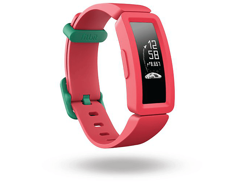 Pulsera de actividad | FITBIT Ace 2, Resistente al agua, Cuenta infantil, Sandía y menta