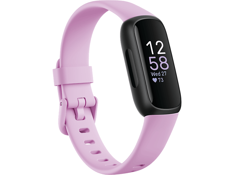 Pulsera de actividad | Fitbit Inspire 3, Frecuencia Cardíaca, Autonomía 10 días, Lavanda/Negro