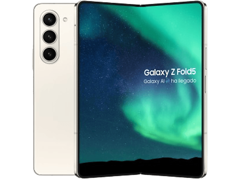 Móvil | Samsung Galaxy Z Fold 5 5G, 512GB, 12GB RAM, Crema, con IA, 7.6