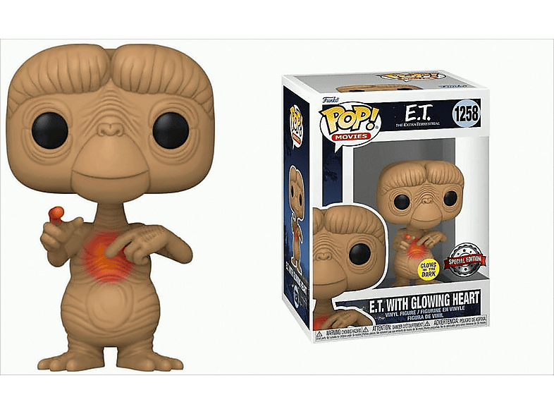 Figura Funko Pop! | FUNKO Figura Funko Pop! Películas E.T. con corazón brillando Modelo 1258 | 65088 Edición Especial Brilla e 