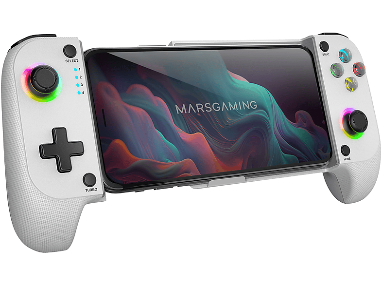 Gamepad | MGPXW MARS GAMING, Android, iOS, Nintendo Switch, Bluetooth, Blanco