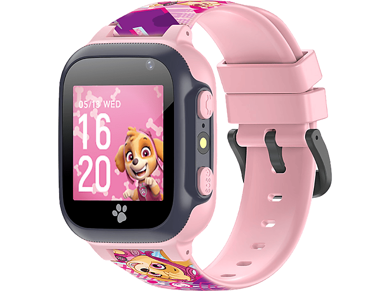 Smartwatch infantil | Forever KW-60, 230 mm, Micro SIM, Localización LBS, Diseño de Patrulla Canina, Rosa