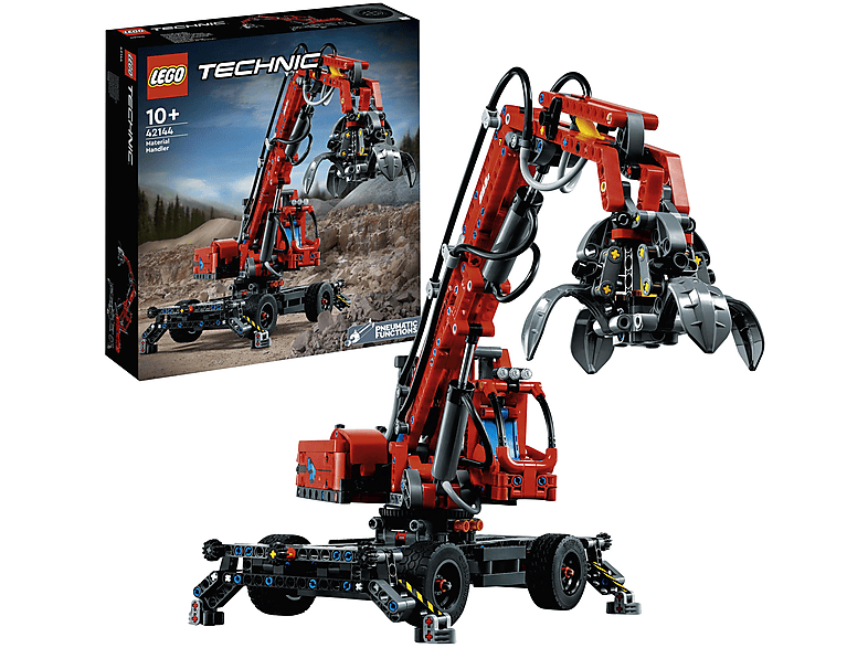 Juego de construcción | Kit de construcción de modelo de grúa LEGO® Technic 42144 Manipuladora de Materiales (835 piezas) LEGO, Desde 10 años, pvc_plastico, LEGO Technic 