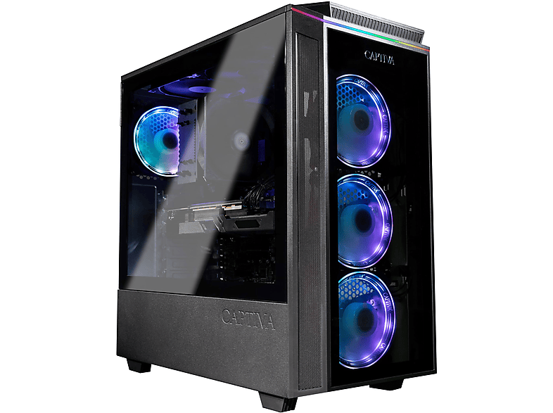 PC gaming | CAPTIVA Advanced Gaming R76-871, AMD Ryzen 7 7800X3D, 8 Núcleos, 64 GB RAM, 2 TB SSD, GeForce RTX™ 4060 Ti, Windows 11 Home (64 Bit), Windows 11 Home (64 Bit), Negro