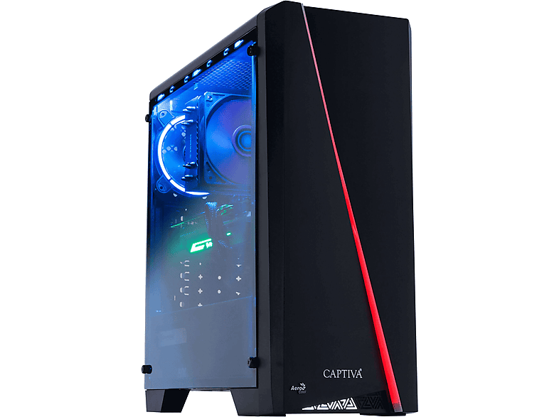 PC gaming | CAPTIVA Advanced Gaming I68-018, Intel Core i5 10400F, 6 Núcleos, 16 GB RAM, 500 GB SSD, GeForce RTX™ 3050, Windows 11 Home (64 Bit), Windows 11 Home (64 Bit), Negro 