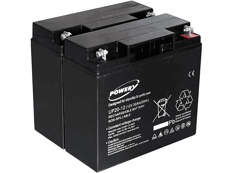 Baterías de Plomo | POWERY Powery Batería de GEL para SAI APC Smart-UPS SUA1500I 20Ah (Reemplaza también 18Ah) 