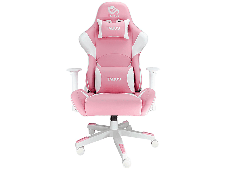 Silla gaming | TALIUS TAL-DRAGONFLY, Reposabrazos2D (regulable en altura y anchura), 120,0 kg, Blanco/Rosa