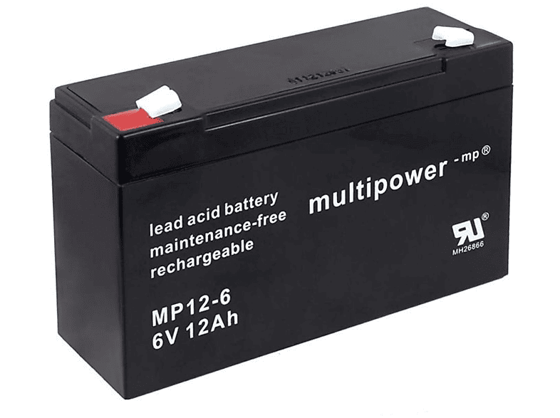 Baterías de Plomo | POWERY Powery Batería Plomo (multipower) MP12-6 compatible con YUASA Modelo NP12-6 6V 12Ah 