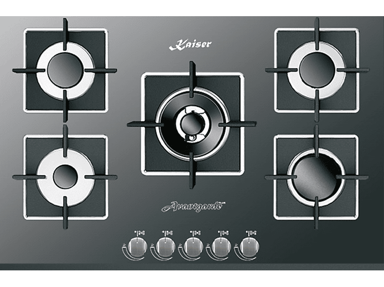 Placa de gas | KAISER KCG 8382 Turbo, 4 zonas, 770 mm, Negro 