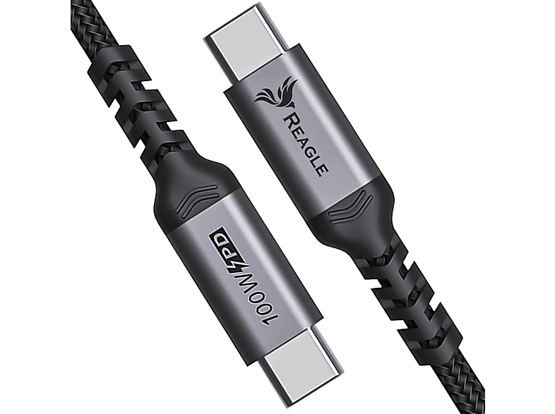 Cable USB-C a USB-C | REAGLE Thunderbolt 4K 60Hz QC PD 100W USB C 10 Gbps 50cm