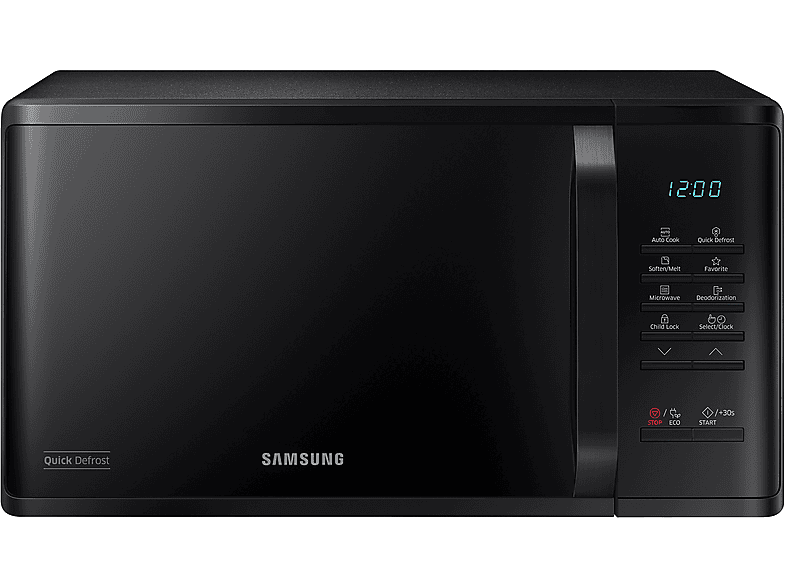 Microondas libre instalación | SAMSUNG MS23K3515AK/EC, 800 W, 6 potencia, 23 l, Negro 