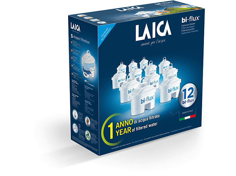 Jarras y filtros | LAICA 12 filtros bi-flux f12m 